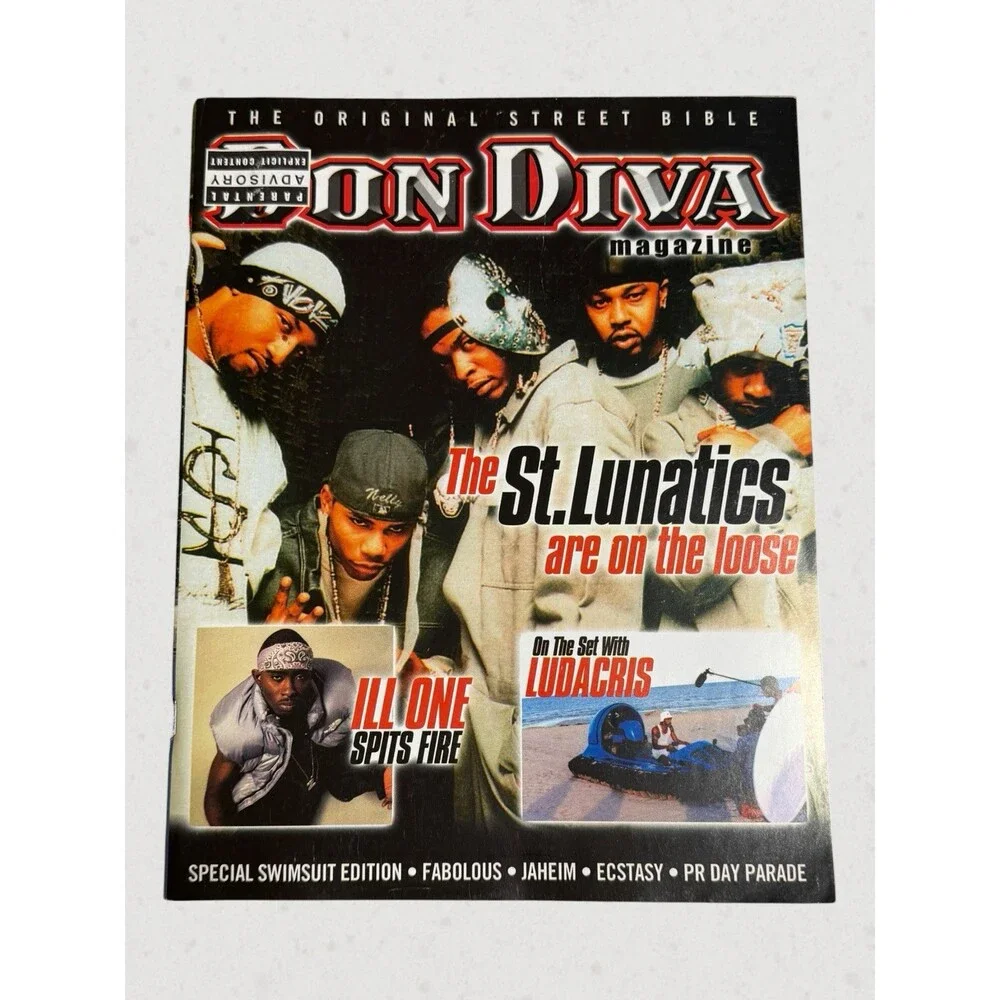 Vintage Don Diva Magazine Issue 7 St Lunatics Nelly Cover Ludacris Hip Hop 2001